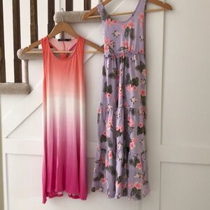 Lot of 2 Summer dresses girls size L (10-12)